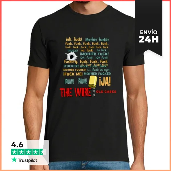 Camiseta Hombre Clásica The Wire, S01E04, Old Cases, Fuck Scene.