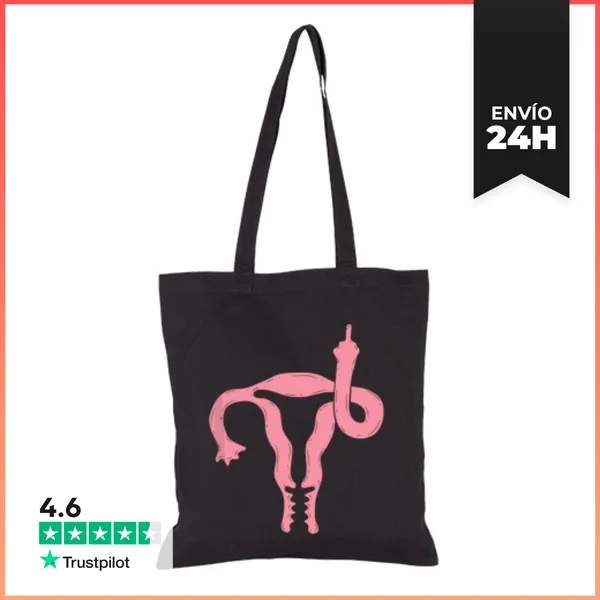 Bolsa De Tela Útero Muestra El Dedo Medio Feminista LaTostadora