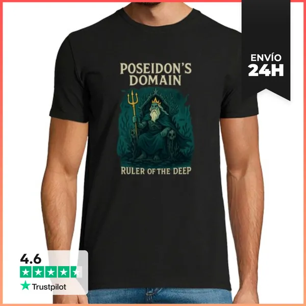 Camiseta Hombre Clásica Poseidón Señor De Las Profundidades