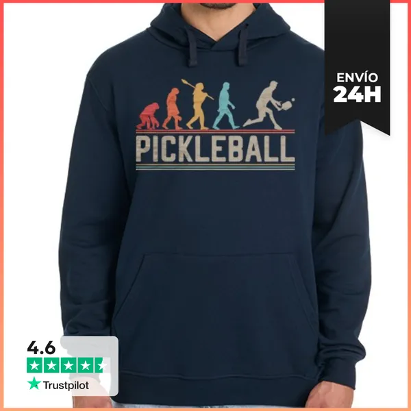 Sudadera Unisex Con Capucha Pickleball Evolución Gracioso