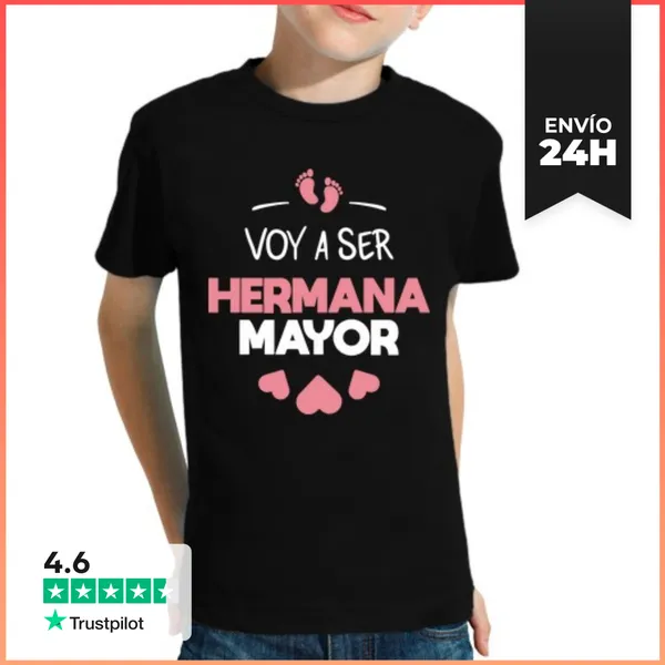 Camiseta Clásica Para Niños Voy A Ser Hermana Major LaTostadora
