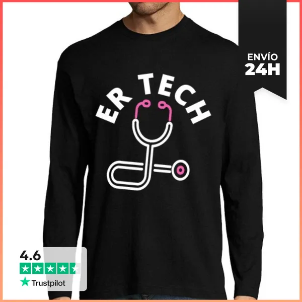 Camiseta Hombre Manga Larga Técnicos De Tecnología De Emergencia