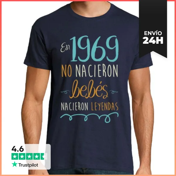 Camiseta Hombre Clásica En 1969 No Nacieron Bebés, Nacieron