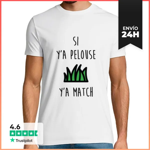 Camiseta Hombre Clásica Si No Hay Juego De Césped / Humor