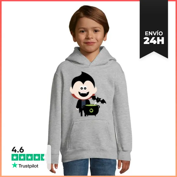 Sudadera Para Niños Con Capucha Pequeño Vampiro - Sudadera