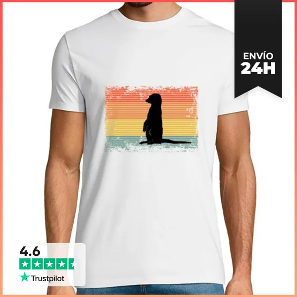Camiseta Hombre Clásica Idea De Regalo Animal Mangosta Suricata