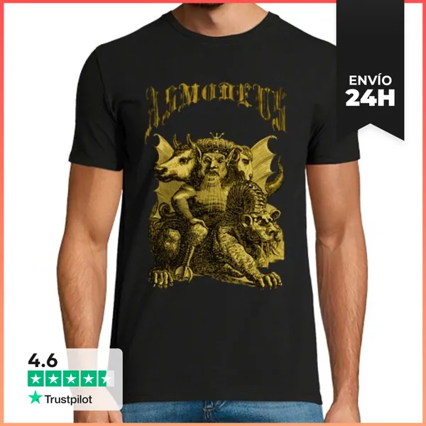 Camiseta Hombre Clásica Asmodeus, Príncipe Del Infierno.
