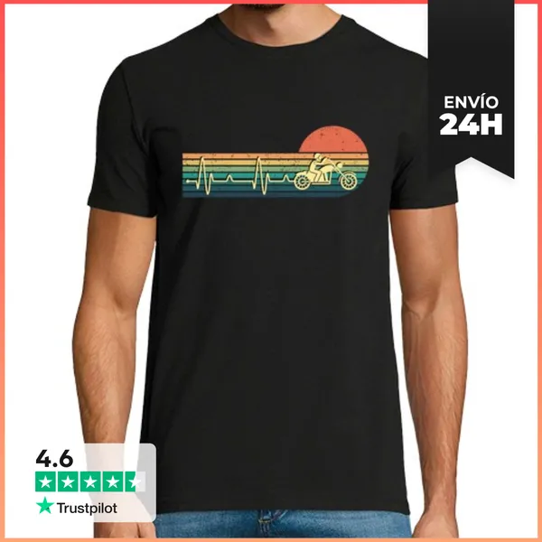 Camiseta Hombre Clásica Humor Del Motorista De La Motocicleta D