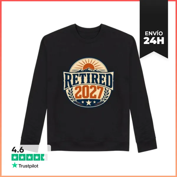 Sudadera Unisex Retired 2027 Vintage Sunset - Retired 2027 Ideal