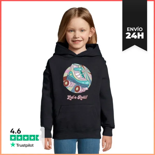 Sudadera Para Niños Con Capucha Roller Skates With Vintage Design