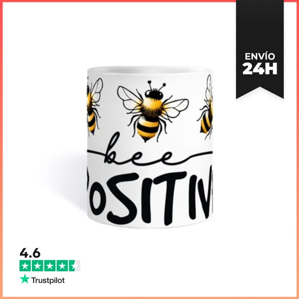 Taza Actitud Positiva Abeja Abeja Taza Positiva Café Infusión De