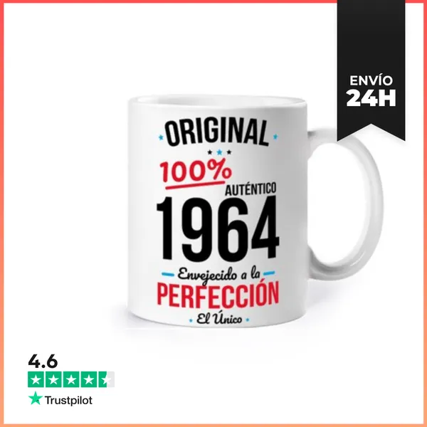 Taza 60 Anos Original Autentico 1964 LaTostadora