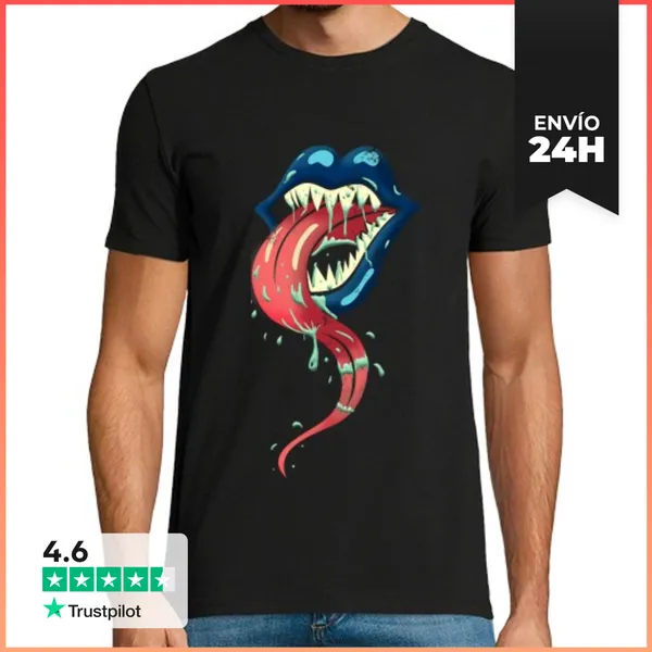Camiseta Hombre Clásica Symbiote Lips LaTostadora