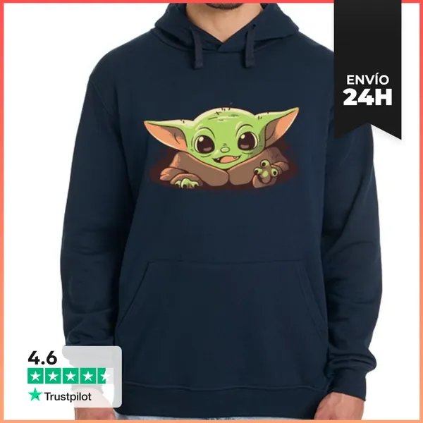 Sudadera Unisex Con Capucha Baby Yoda Mandalorian Strong Cuteness