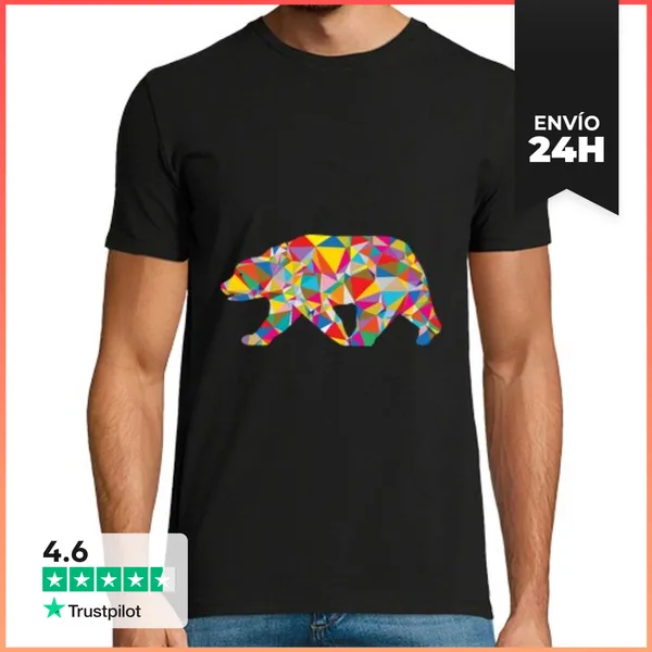 Camiseta Hombre Clásica Oso - Polietileno Baja - Colores