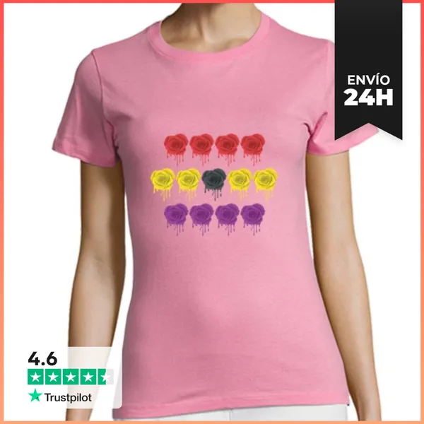 Camiseta Mujer Clásica Trece Rosas LaTostadora