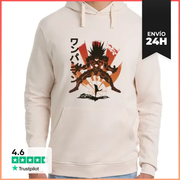 Sudadera Unisex Con Capucha Saitama Strike LaTostadora