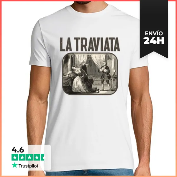 Camiseta Hombre Clásica Giuseppe Verdi La Traviata Opera
