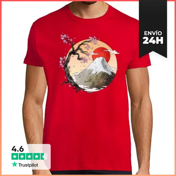 Camiseta Hombre Clásica Monte Fuji LaTostadora