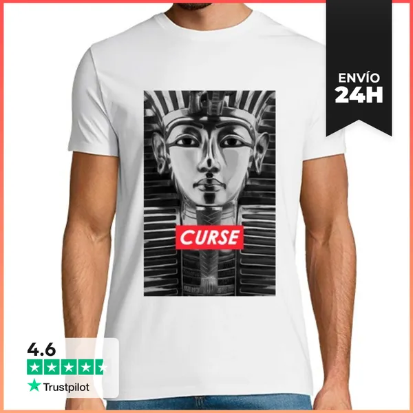Camiseta Hombre Clásica La Maldición De Tutankamón LaTostadora