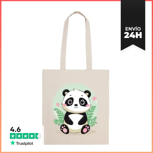 Bolsa De Tela Panda Kawaii LaTostadora