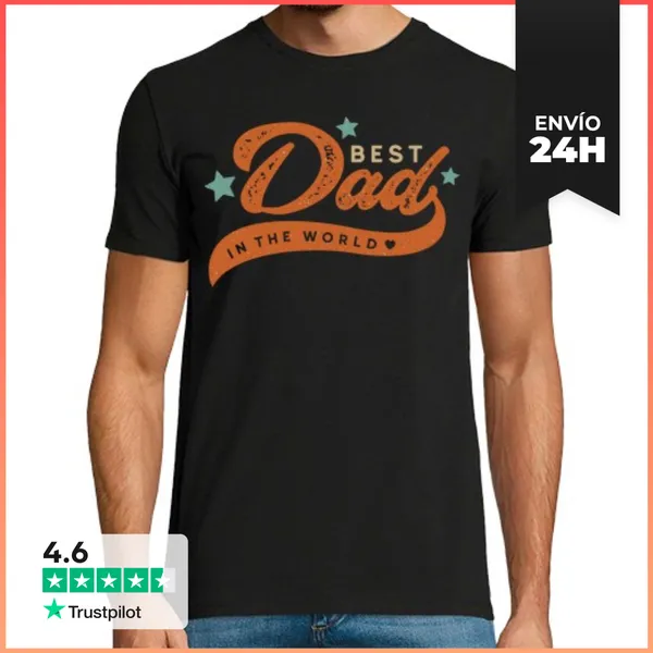 Camiseta Hombre Clásica BEST DAD IN THE WORLD LaTostadora