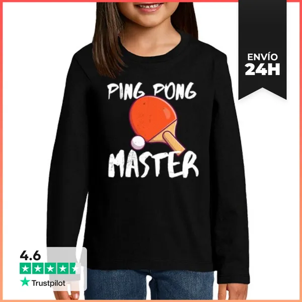 Camiseta Manga Larga Para Niños Niño, Manga Larga, Negra