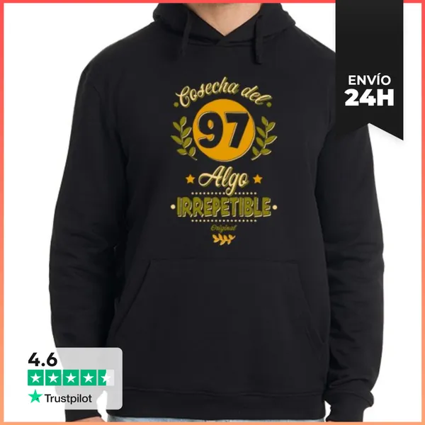 Sudadera Unisex Con Capucha Cosecha Del 97 Irrepetible