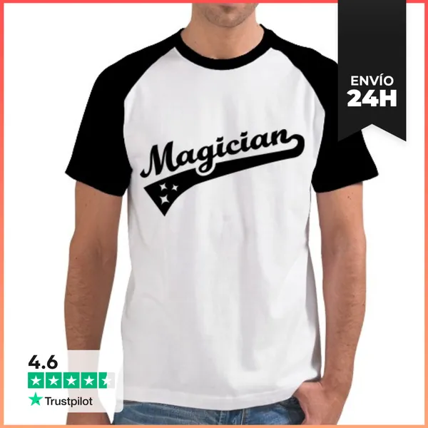 Camiseta Hombre, Estilo Béisbol Mago LaTostadora