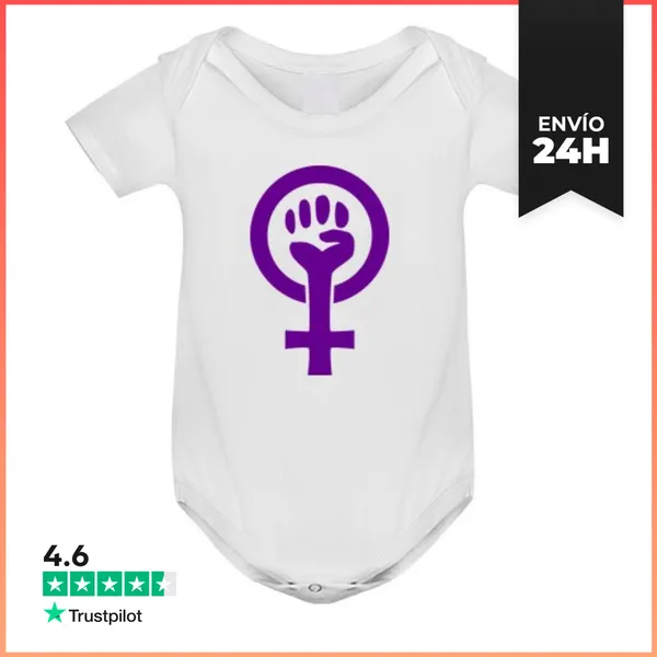 Body Bebé Símbolo Feminista (morado) LaTostadora