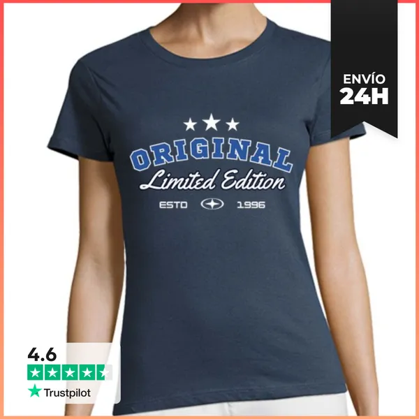 Camiseta Mujer Clásica Nacidos En 1996 Edición Limitada Vintage