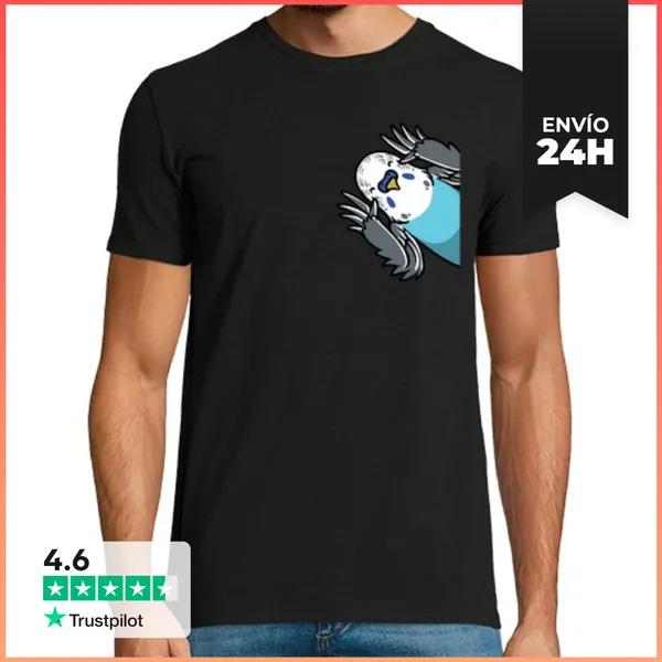 Camiseta Hombre Clásica Loro Periquito LaTostadora