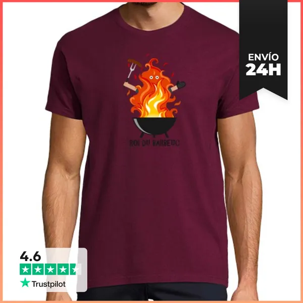 Camiseta Hombre Clásica Rey De La Barbacoa LaTostadora