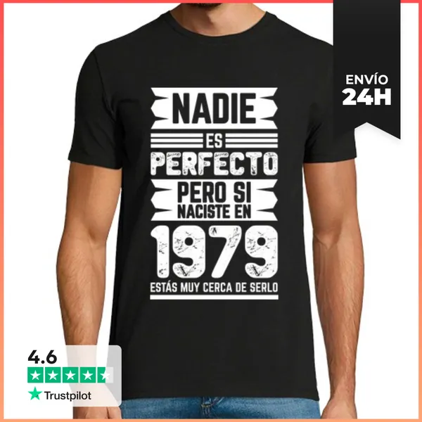 Camiseta Hombre Clásica Nadie Es Perfecto, 1979 LaTostadora