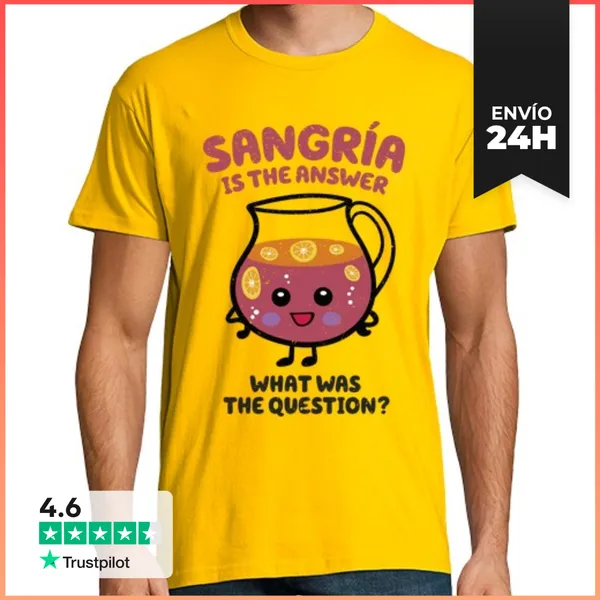 Camiseta Hombre Clásica Sangria Is The Answer LaTostadora