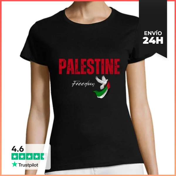 Camiseta Mujer Clásica Palestina Libre, Amo Palestina LaTostadora