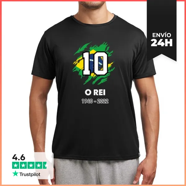 Camiseta Deportiva Hombre O Rei - Pelé LaTostadora