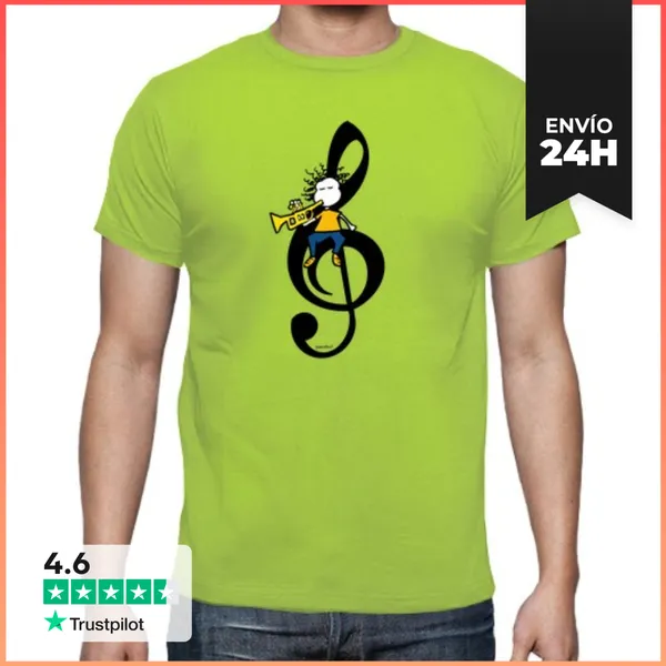 Camiseta Hombre Clásica Trumpet Life LaTostadora