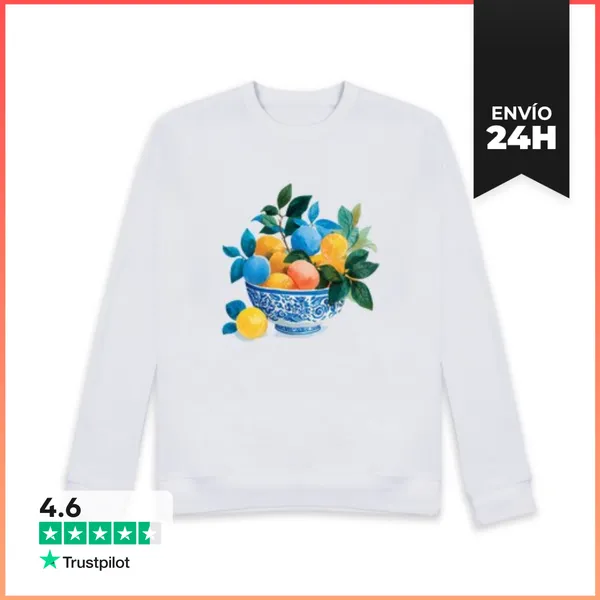Sudadera Unisex Tazón Decorado Lleno De Cítricos LaTostadora