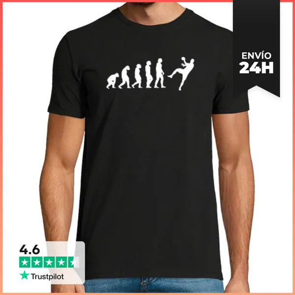 Camiseta Hombre Clásica Handball Player Evolution LaTostadora