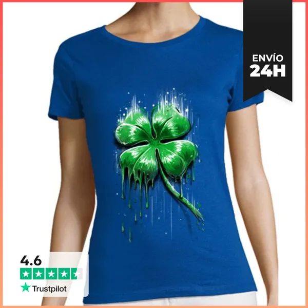 Camiseta Mujer Clásica Trèfle À Quatre Feuille LaTostadora