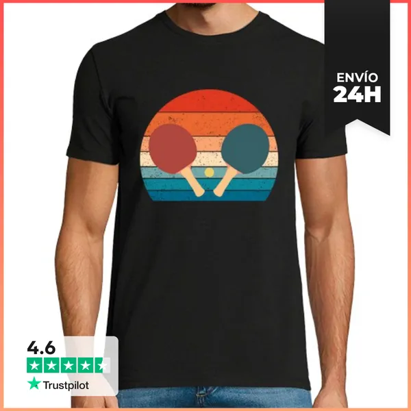 Camiseta Hombre Clásica Tenis De Mesa Deportivo LaTostadora