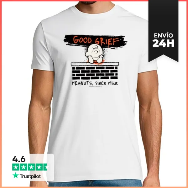 Camiseta Hombre Clásica Peanuts Good Grief LaTostadora