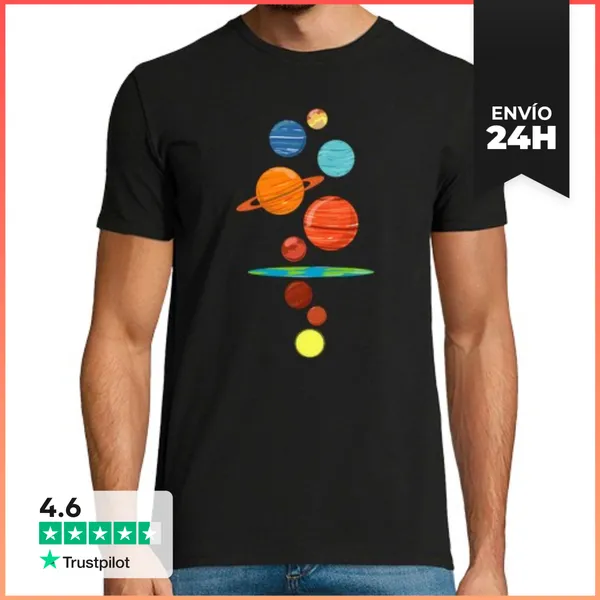 Camiseta Hombre Clásica Flat Earth LaTostadora