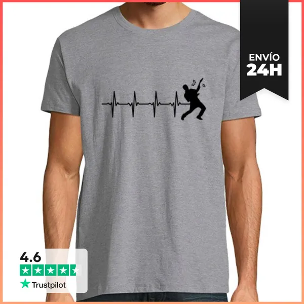 Camiseta Hombre Clásica Guitarra Guitarrista Idea De Regalo De