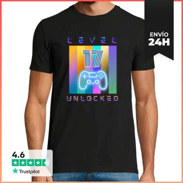 Camiseta Hombre Clásica Regalo Diecisiete Cumpleaños - Camiseta