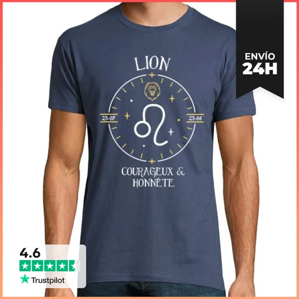 Camiseta Hombre Clásica León - Valiente Y Honesto LaTostadora