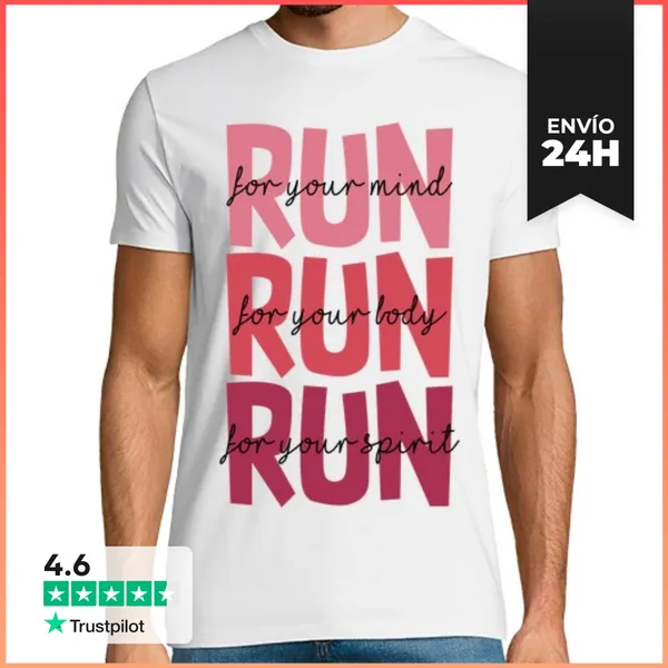 Camiseta Hombre Clásica Trail Running Correr Para El Cuerpo