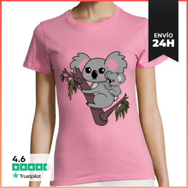Camiseta Mujer Clásica Koalas Kawaii LaTostadora