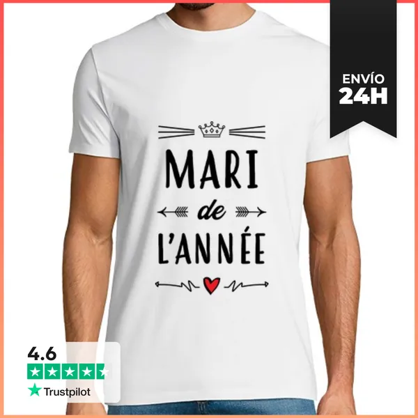 Camiseta Hombre Clásica Marido Del Año / Matrimonio LaTostadora